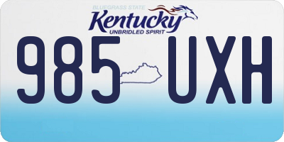 KY license plate 985UXH