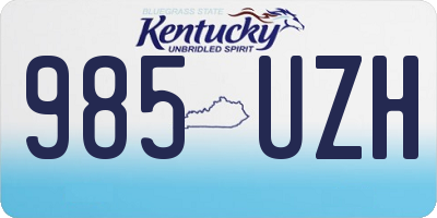 KY license plate 985UZH