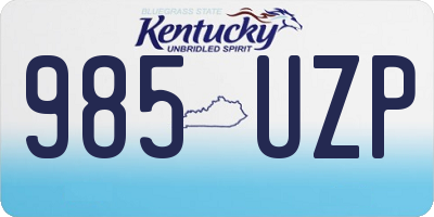 KY license plate 985UZP