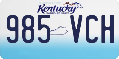 KY license plate 985VCH