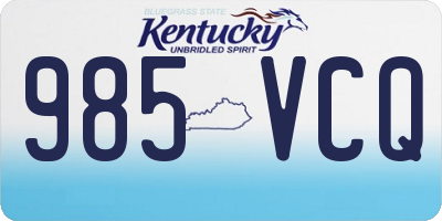 KY license plate 985VCQ