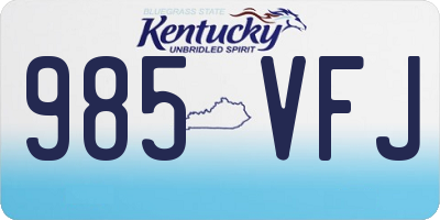 KY license plate 985VFJ