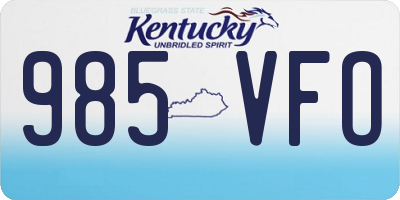 KY license plate 985VFO