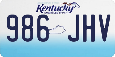 KY license plate 986JHV