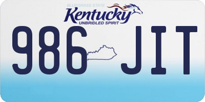 KY license plate 986JIT