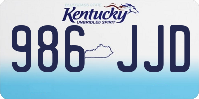 KY license plate 986JJD