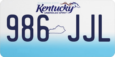 KY license plate 986JJL