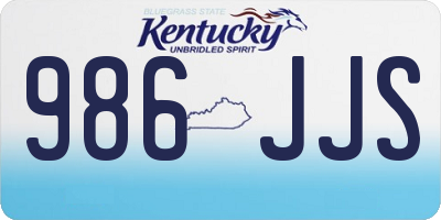 KY license plate 986JJS