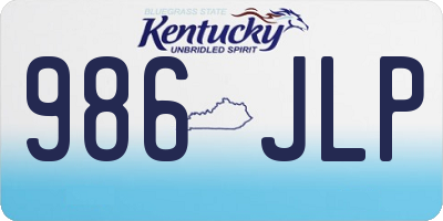 KY license plate 986JLP