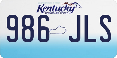 KY license plate 986JLS