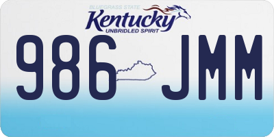 KY license plate 986JMM