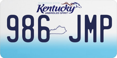 KY license plate 986JMP
