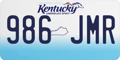 KY license plate 986JMR