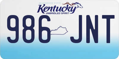 KY license plate 986JNT