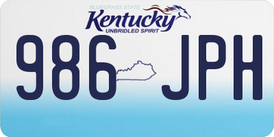 KY license plate 986JPH