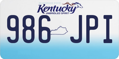 KY license plate 986JPI