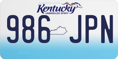 KY license plate 986JPN