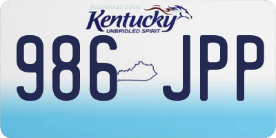 KY license plate 986JPP
