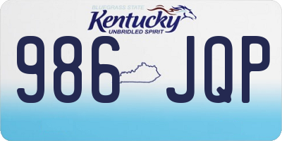 KY license plate 986JQP