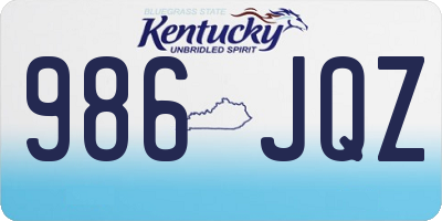 KY license plate 986JQZ