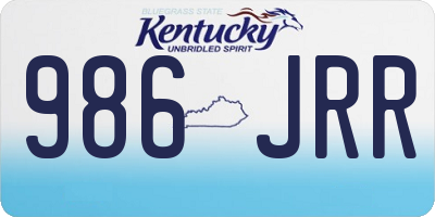 KY license plate 986JRR