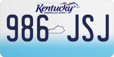 KY license plate 986JSJ