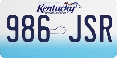 KY license plate 986JSR