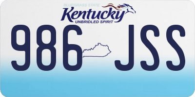 KY license plate 986JSS