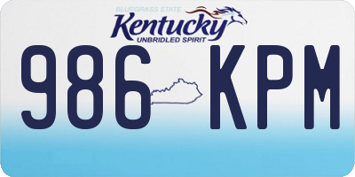 KY license plate 986KPM