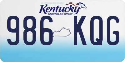 KY license plate 986KQG