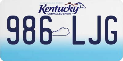 KY license plate 986LJG