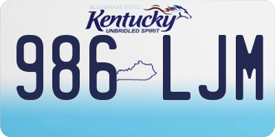 KY license plate 986LJM