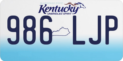 KY license plate 986LJP