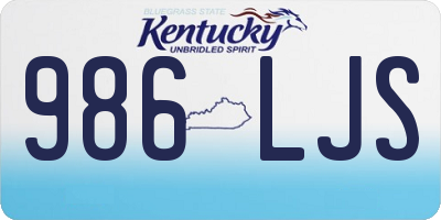 KY license plate 986LJS