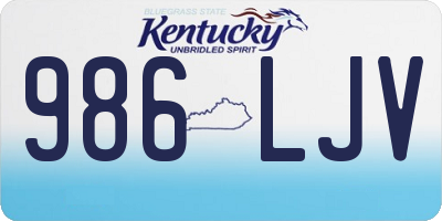 KY license plate 986LJV