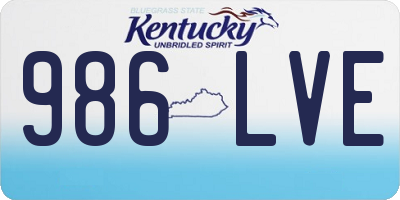 KY license plate 986LVE