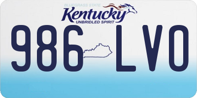 KY license plate 986LVO