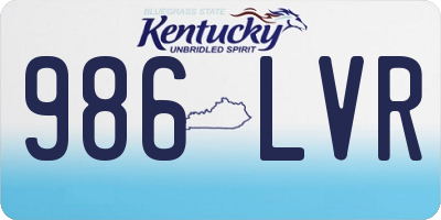 KY license plate 986LVR