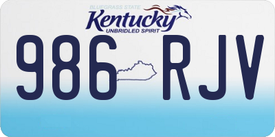 KY license plate 986RJV