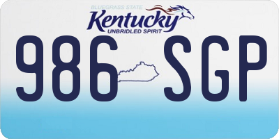 KY license plate 986SGP
