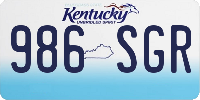 KY license plate 986SGR