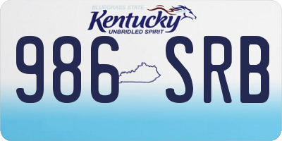 KY license plate 986SRB