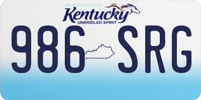 KY license plate 986SRG