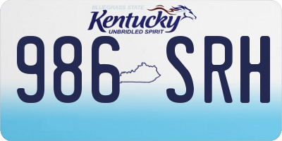 KY license plate 986SRH