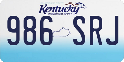 KY license plate 986SRJ