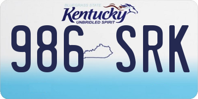 KY license plate 986SRK