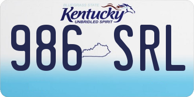 KY license plate 986SRL