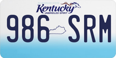 KY license plate 986SRM