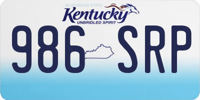 KY license plate 986SRP