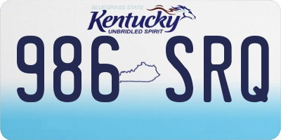 KY license plate 986SRQ